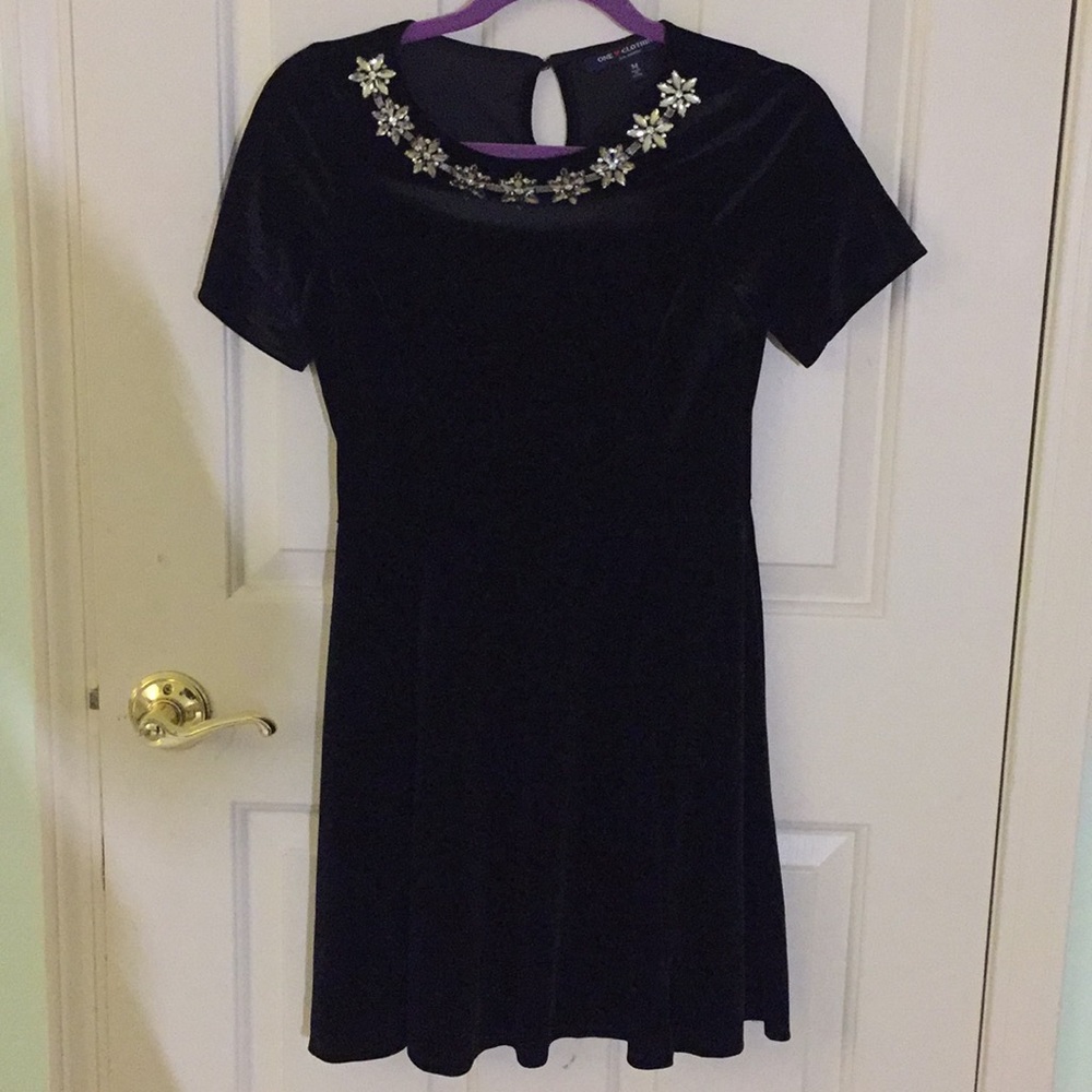 velvet skater dress